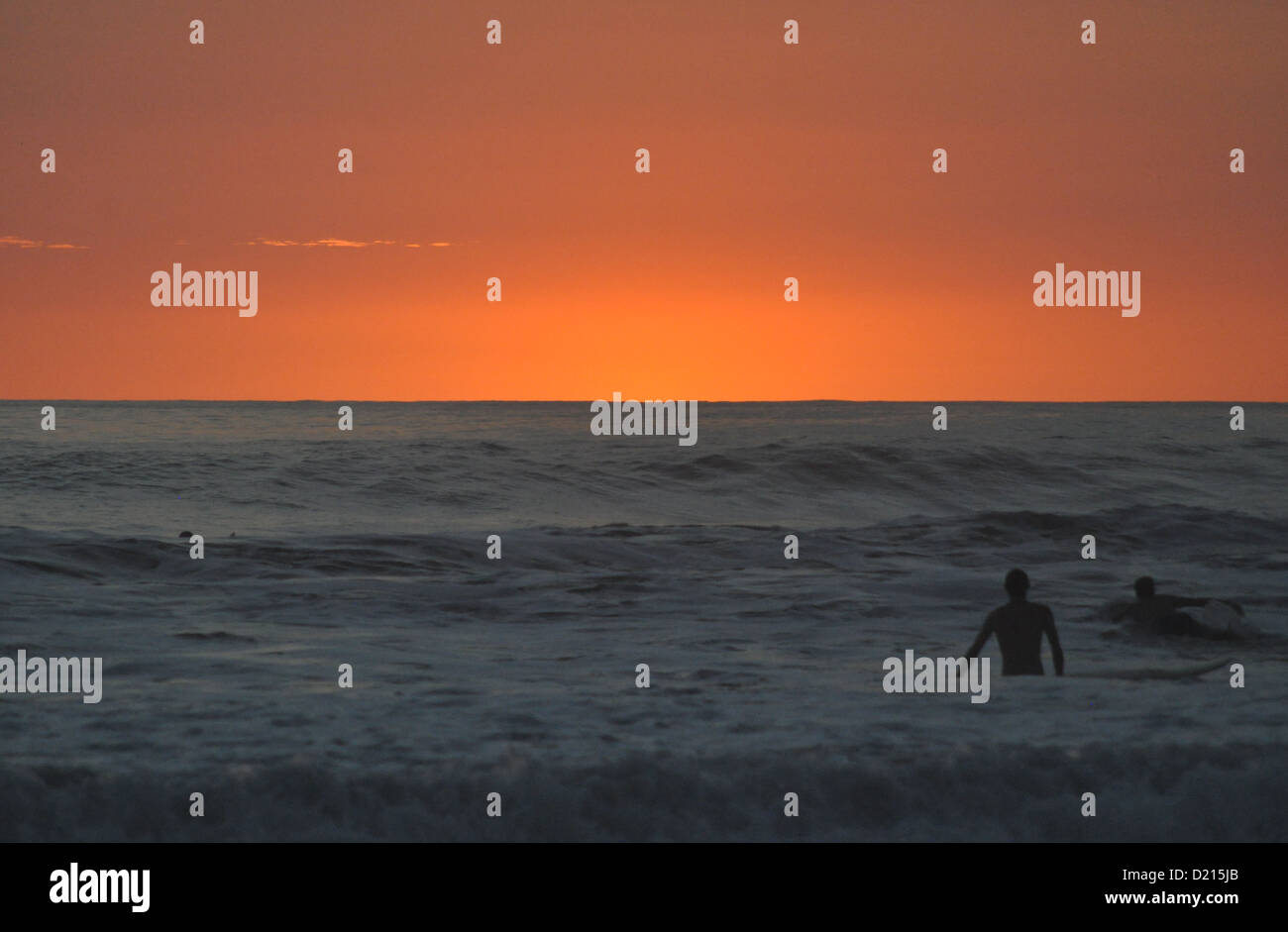 Santa Teresa, Costa Rica, Sonnenuntergang am Strand Stockfoto