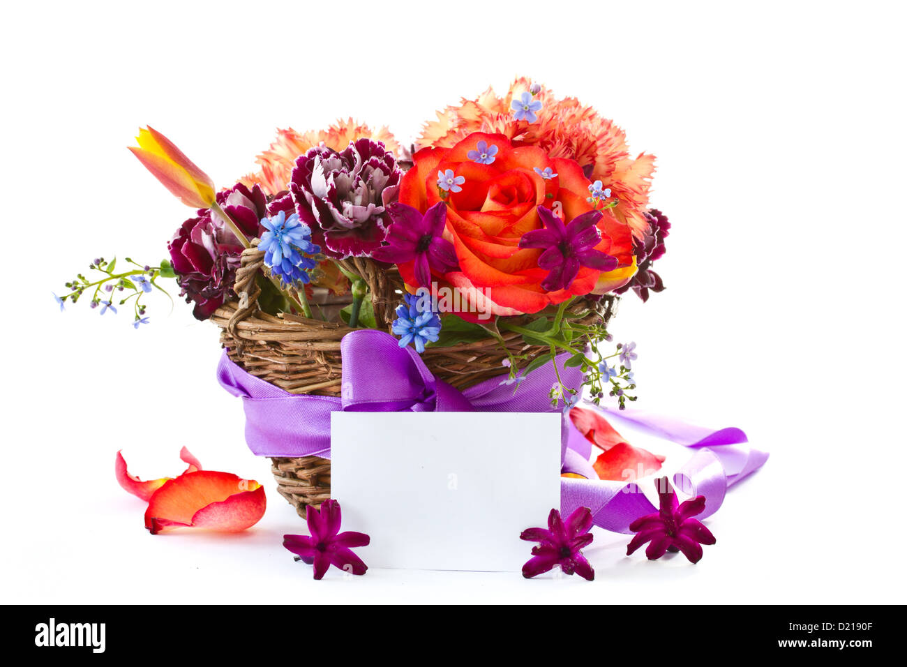 hellen Bukett von Rosen und Blumen im Frühling Stockfoto