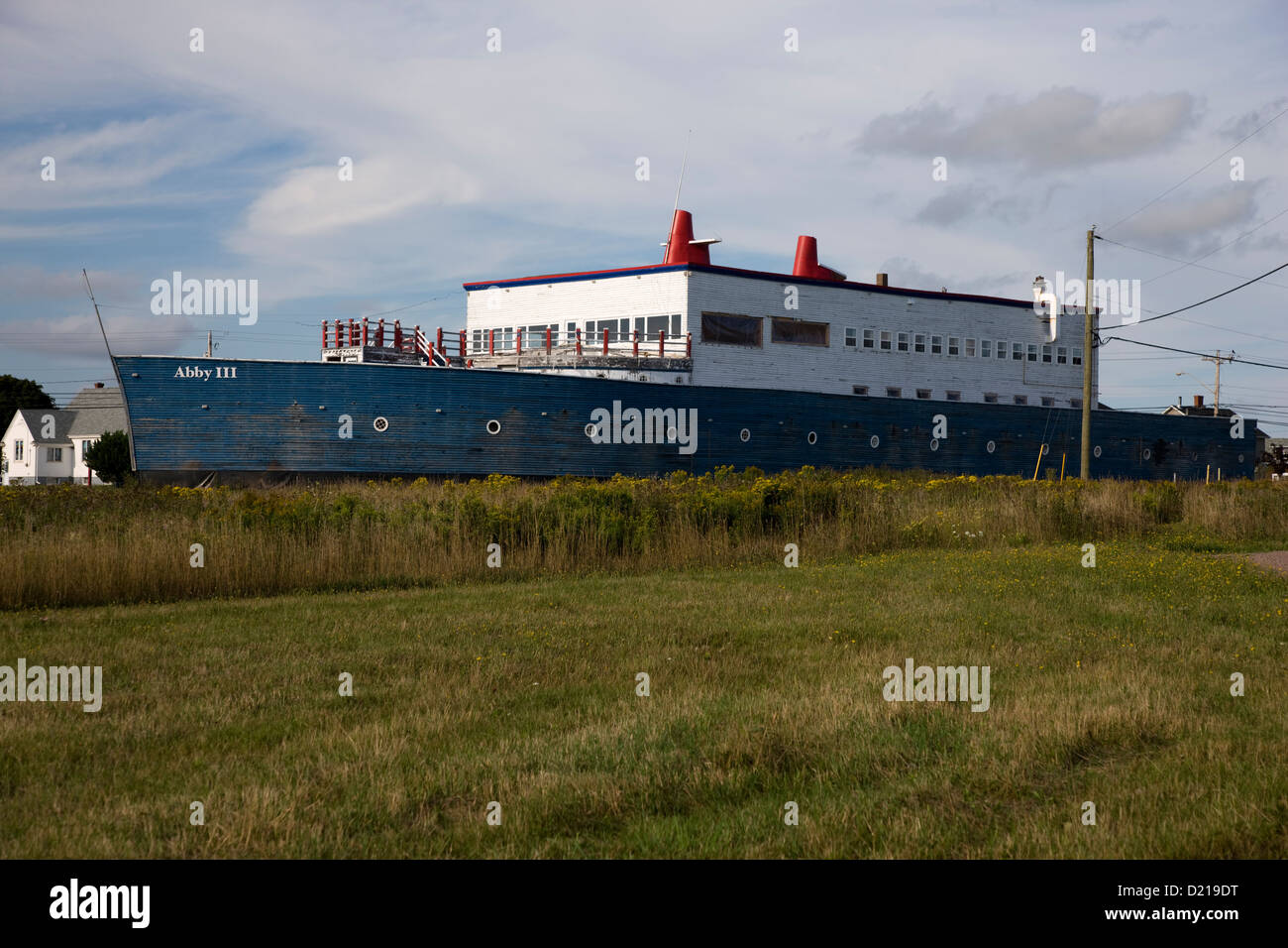 Massive Hausboot förmigen Unterkunft in der Nähe der Confederation Bridge, Prinz Eduard Insel Stockfoto