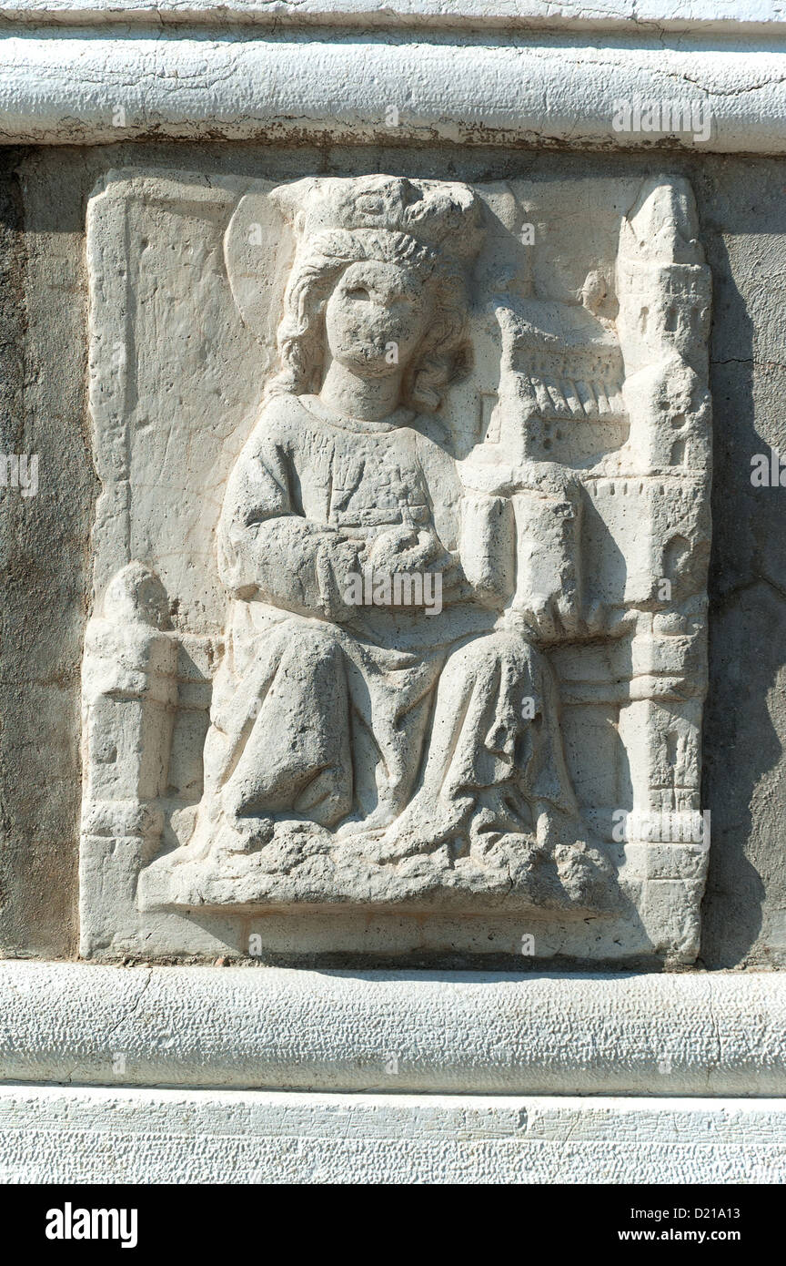 Elk192-1694v Kroatien, Rovinj, Kathedrale der Heiligen Euphemia, 1736, Relief der Heiligen Euphemia Stockfoto