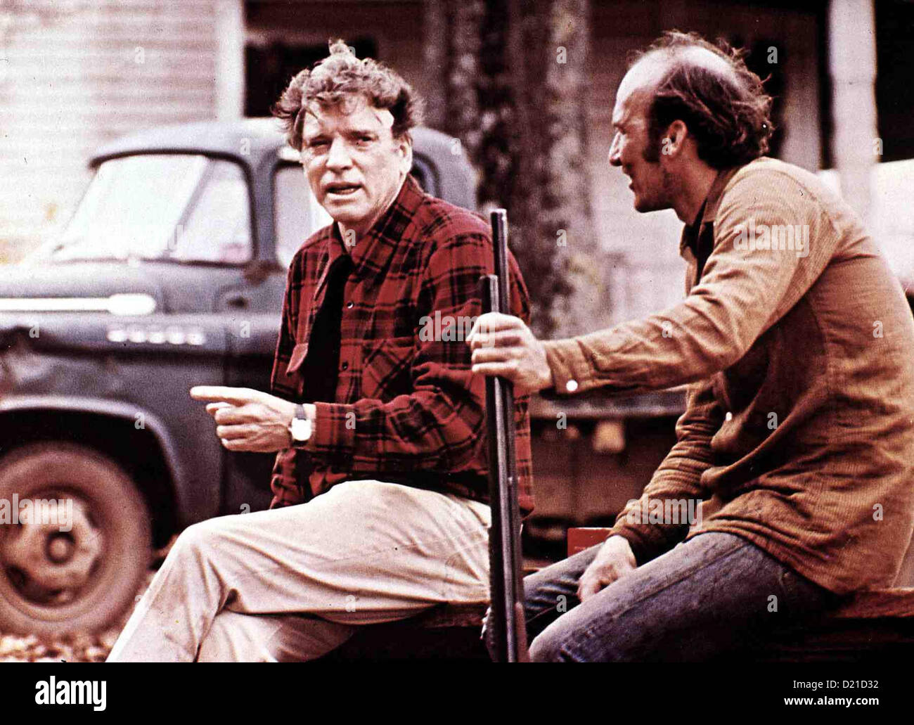 Der Mitternachtsmann Midnight Man, Burt Lancaster, Ed Lauter Jim Slade (Burt Lancaster), der Nonne als Wachmann Einems College Stockfoto