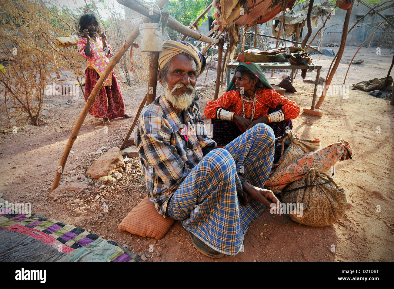 Indischen Zigeuner in Rajasthan Stockfoto