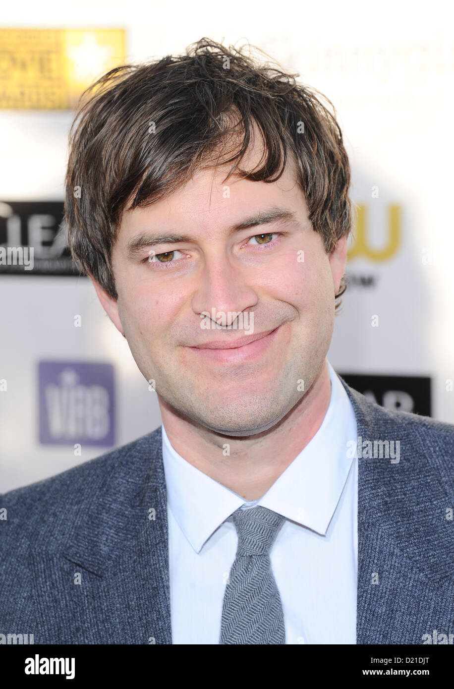 Mark Duplass kommt bei den 18. Annual Critics Choice Film Awards in Santa Monica, Kalifornien, USA, am 10. Januar 2013 Stockfoto