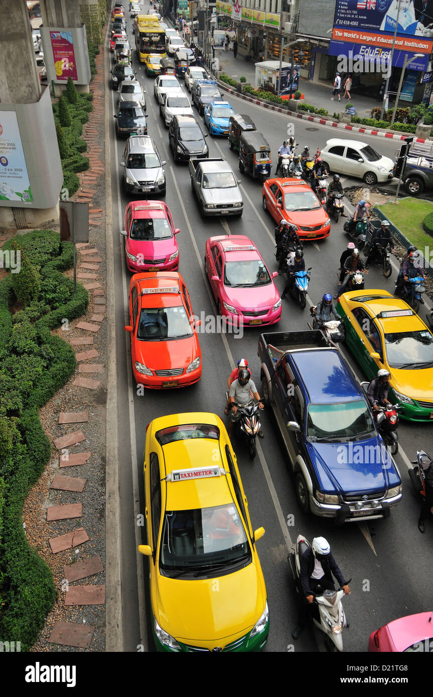 Stadtverkehr, Siam Square, Bangkok, Thailand, Asien Stockfoto