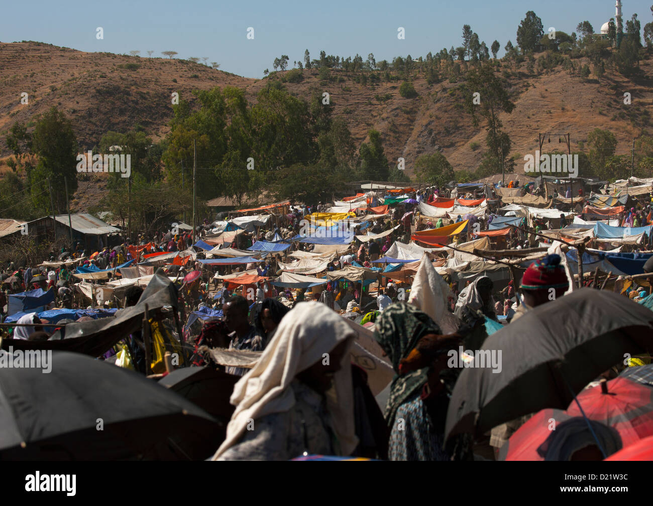 Markt-Tag, Bati, Amhara Region, Äthiopien Stockfoto