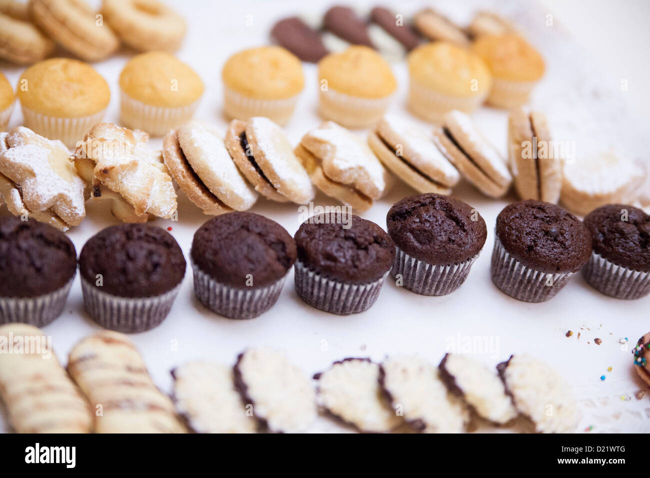 Cookies und muffins Stockfoto