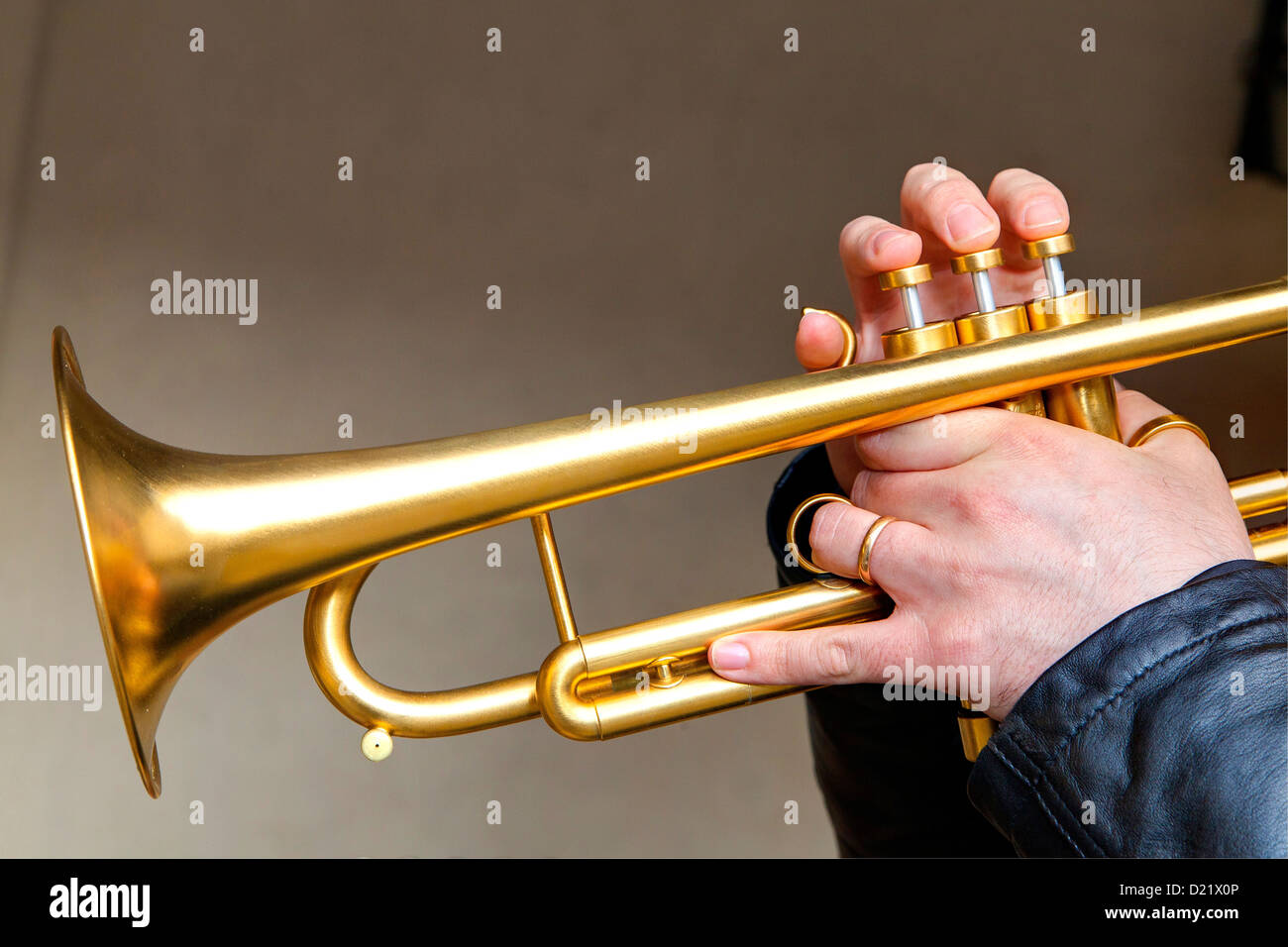 Musiker der Trompete Stockfoto