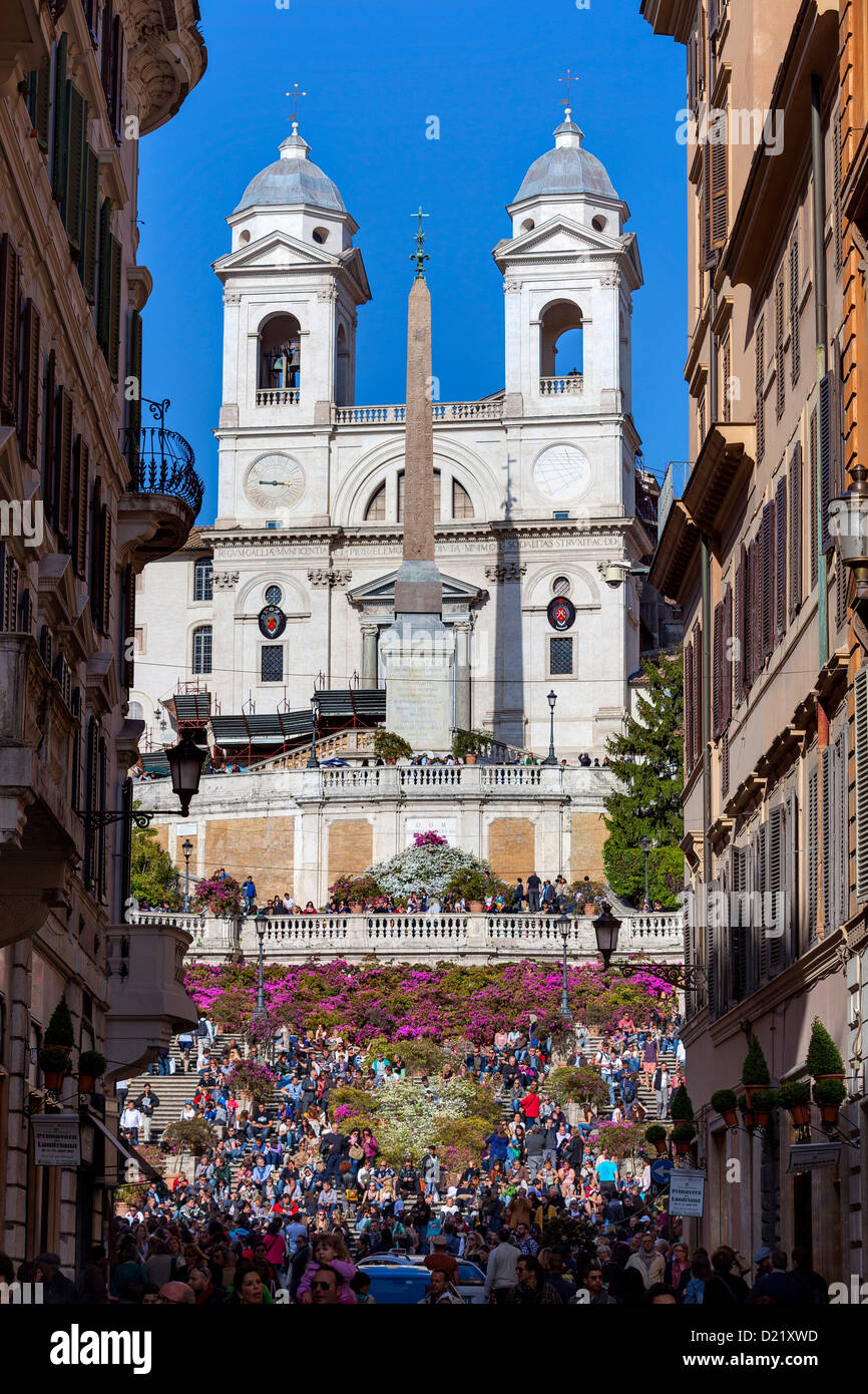 Kirche Trinita' dei Monti Piazza di Spagna Rom Italien Stockfoto