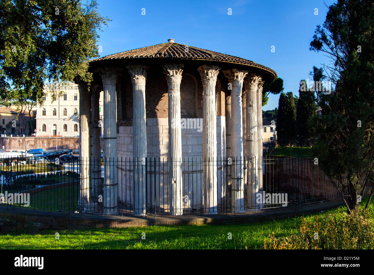 Tempio della Fortuna Virile e di Ercole Vincitore. Tempel des Hercules Victor. Rom Italien Stockfoto