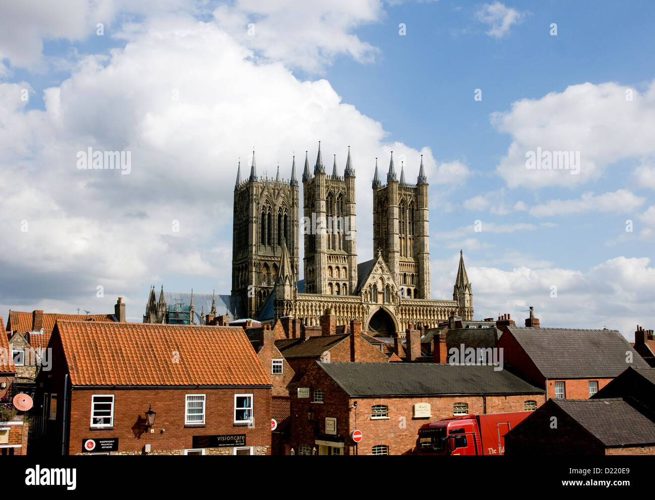 Lincoln Kathedrale von Lincoln Burgmauern Stockfoto