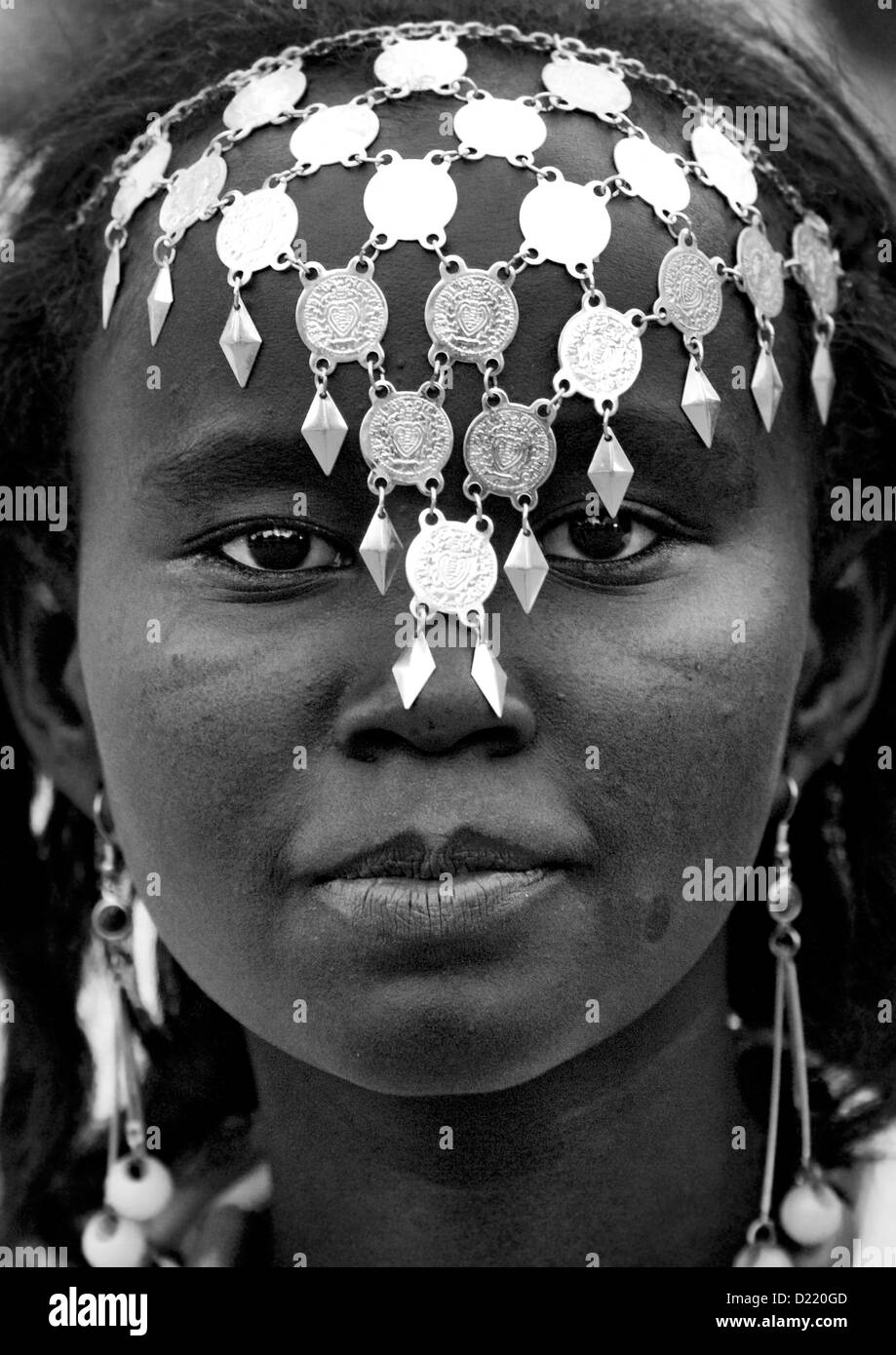 Frau mit Juwelen, Dire Dawa, Äthiopien Stockfoto
