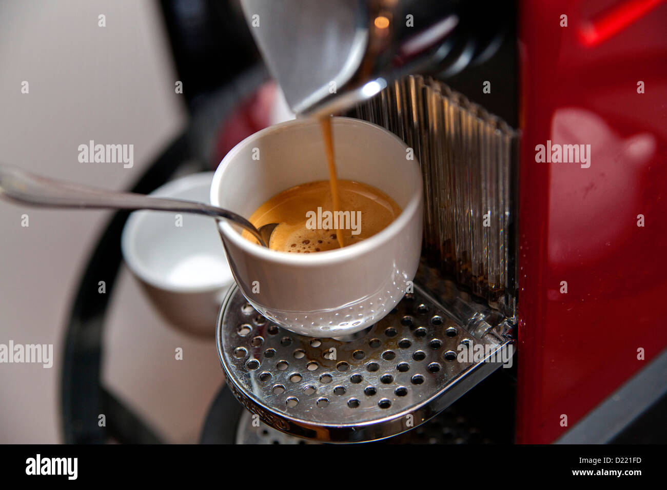 Kaffee Espresso-Maschine Stockfoto
