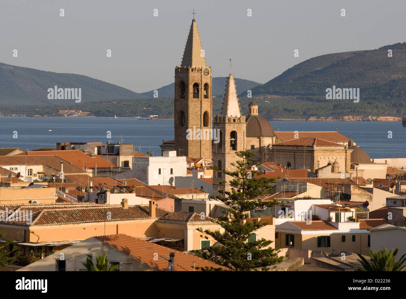 Sardinien: Alghero - Centro Storico Ansicht Stockfoto