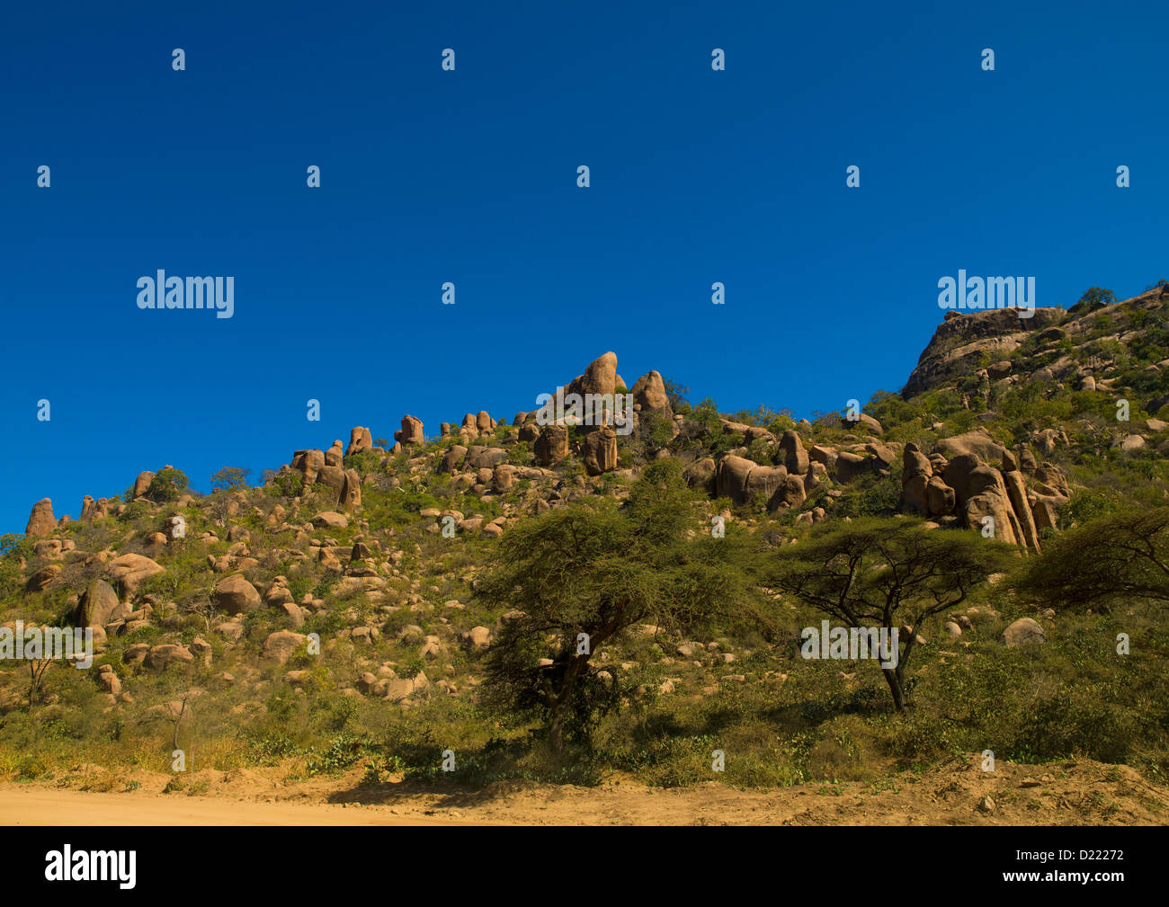 Phallischen Felsen in das Tal der Wunder, Babile, Äthiopien Stockfoto