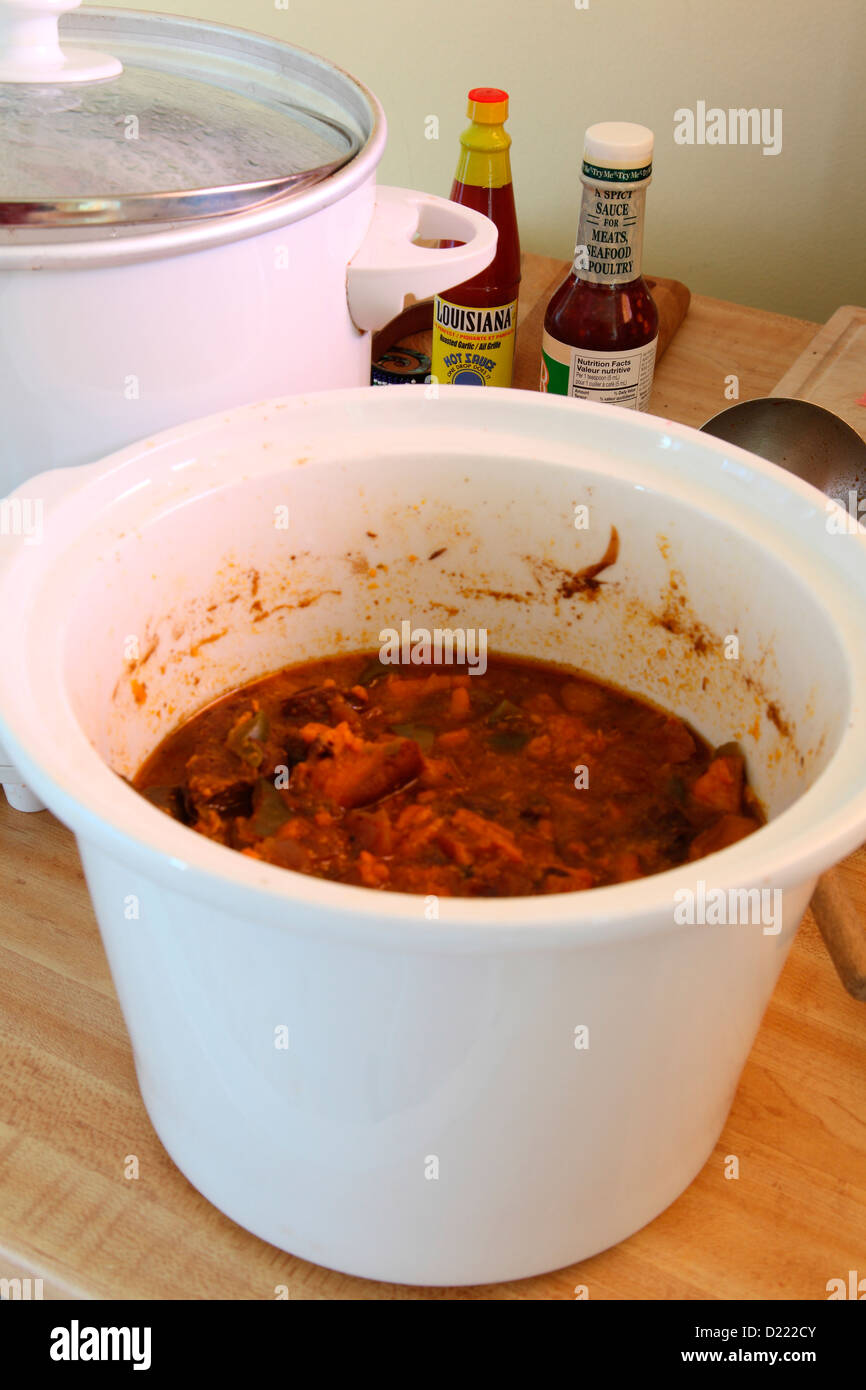 slow Cooker Hirschgulasch Stockfoto