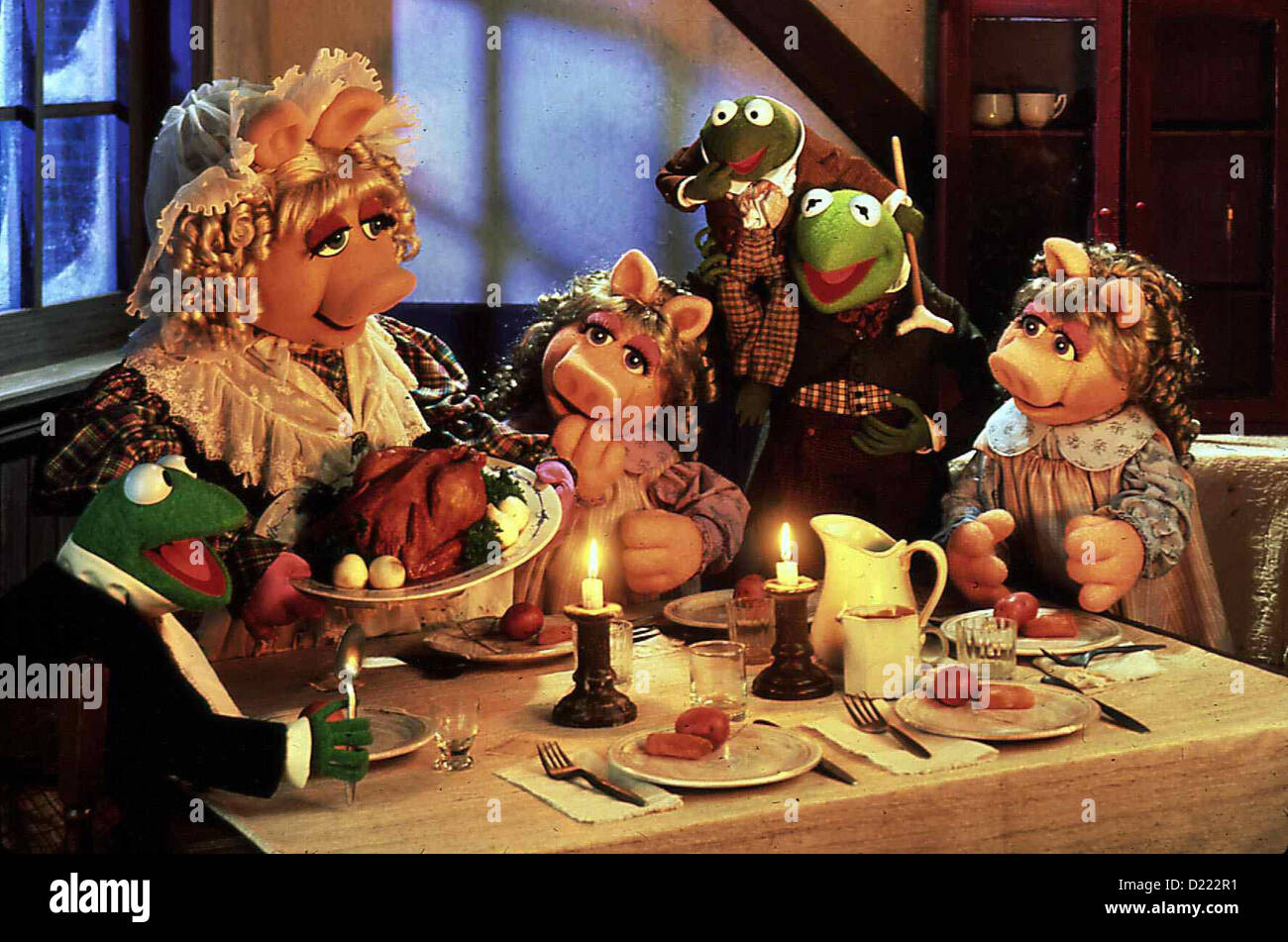 Die Muppets Weihnachtsgeschichte Muppet Weihnachtslied, A Die Familie Cratchit *** lokalen Caption *** 1992-- Stockfoto