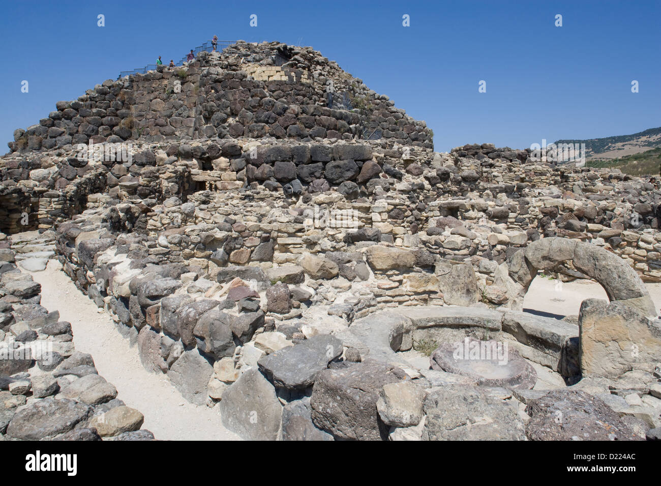 Sardinien Nuraghe Su Nuraxi Überreste des Dorfes Nuraghen