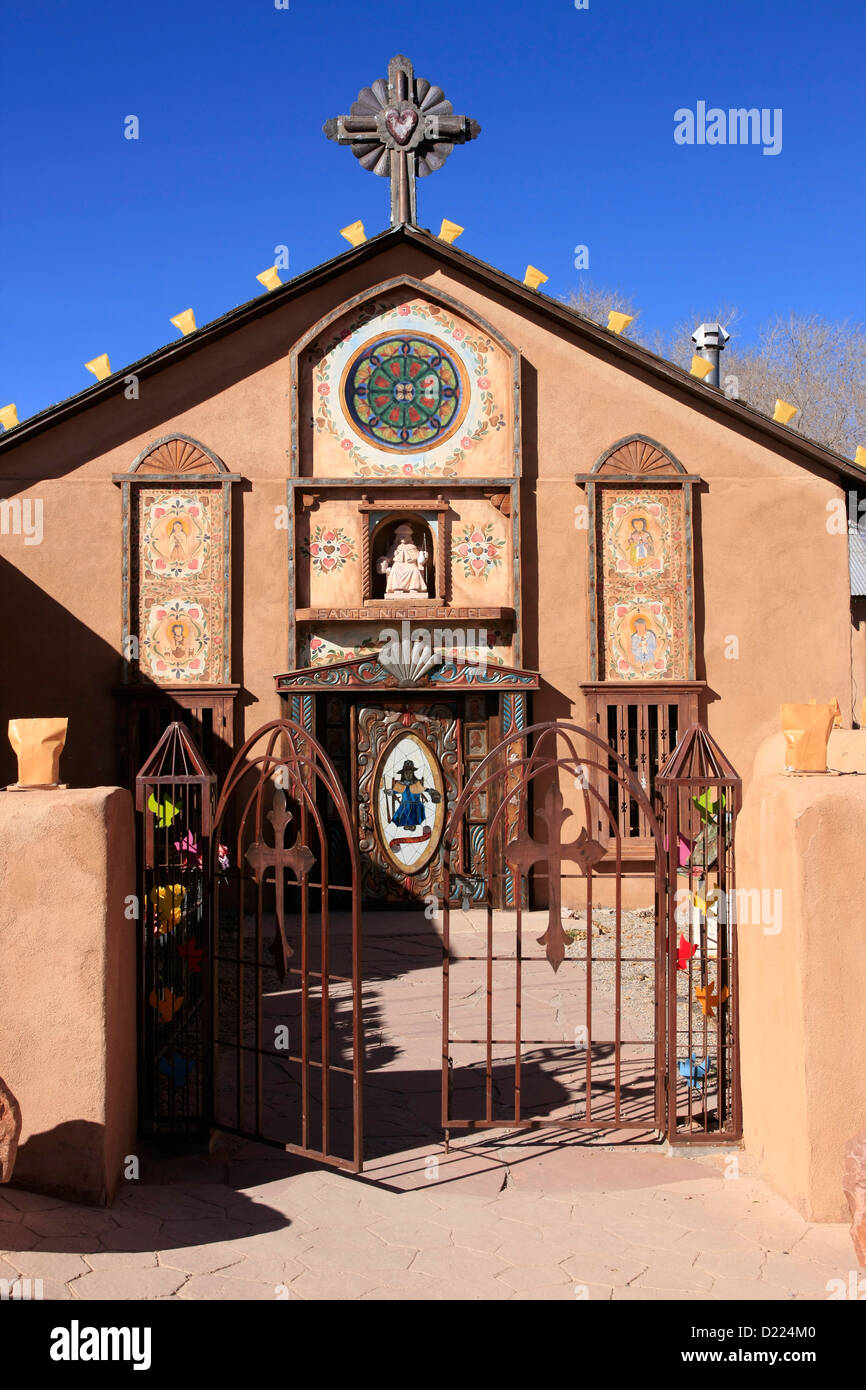 Willkommen Sie bei Santo Nino de Atocha in Chimayo New Mexico Stockfoto