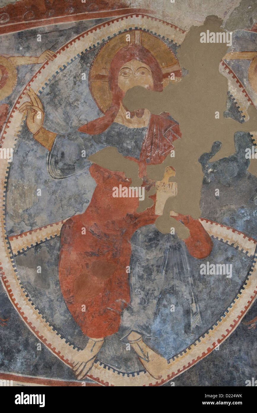 Castiglione di Sicilia: byzantinische Fresken in der Kirche San Nicola Stockfoto