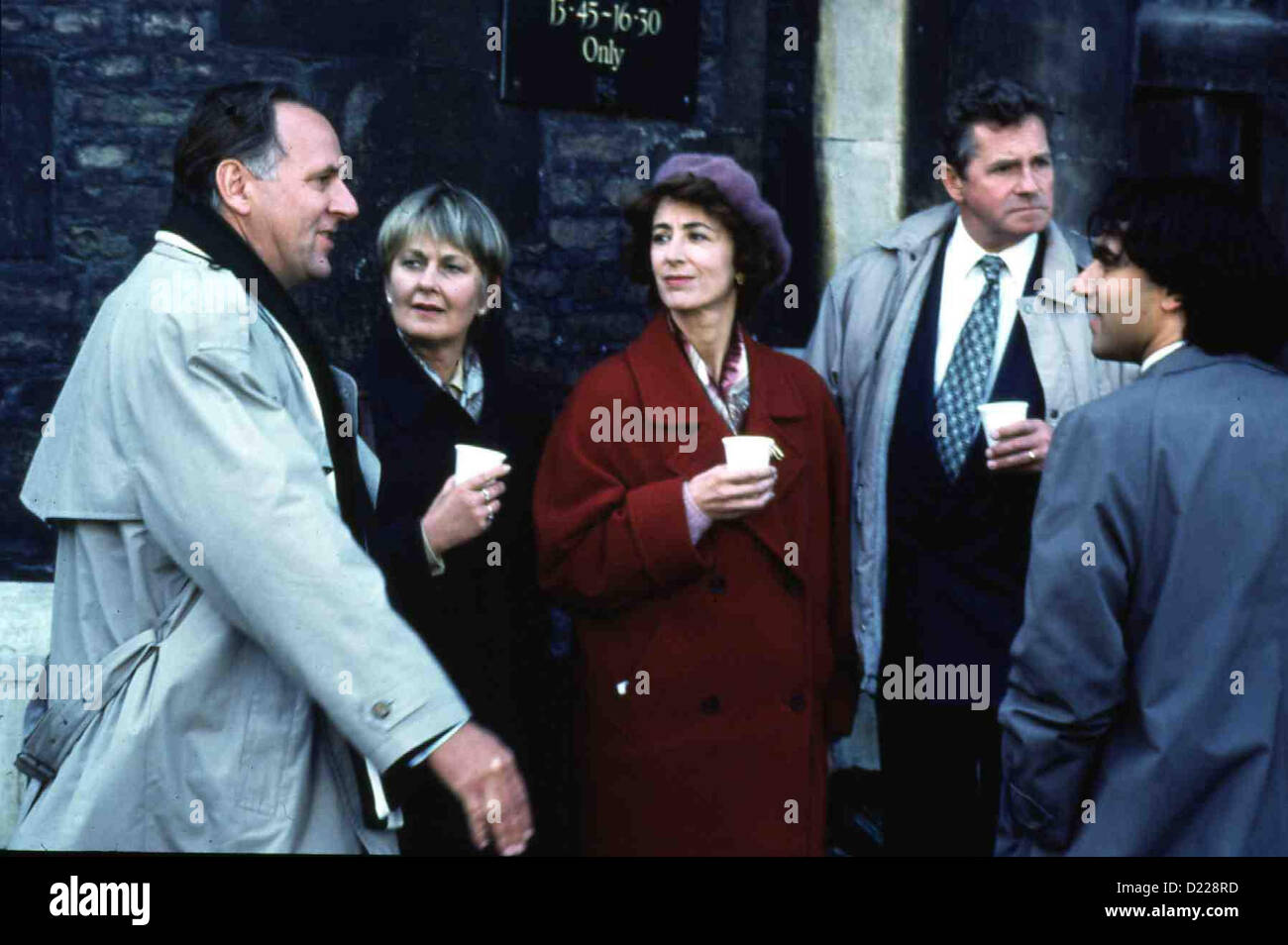 Cambridge Fieber Eskimo Tag Tom Wilkinson, Anna Carteret, Maureen Lipman, David Ross sterben Eltern von Pippa Und Neil fiebern Stockfoto