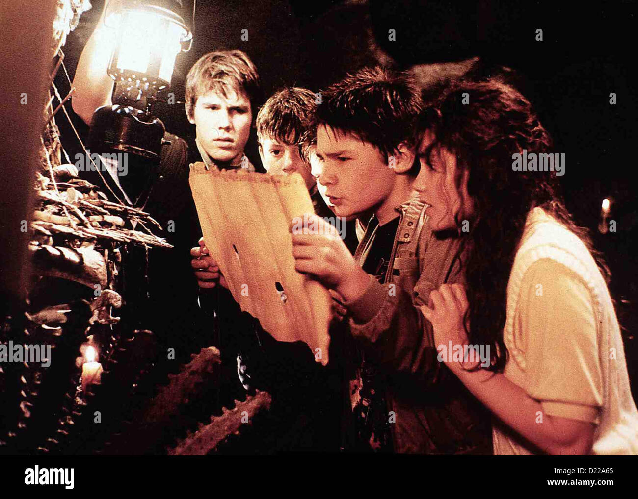 Sterben Sie Goonies Goonies, Josh Brolin, Sean Astin, Corey Feldman, Kerri Green Sie Nennen Sich GOONIES Und Moechten Verhindern, Stockfoto