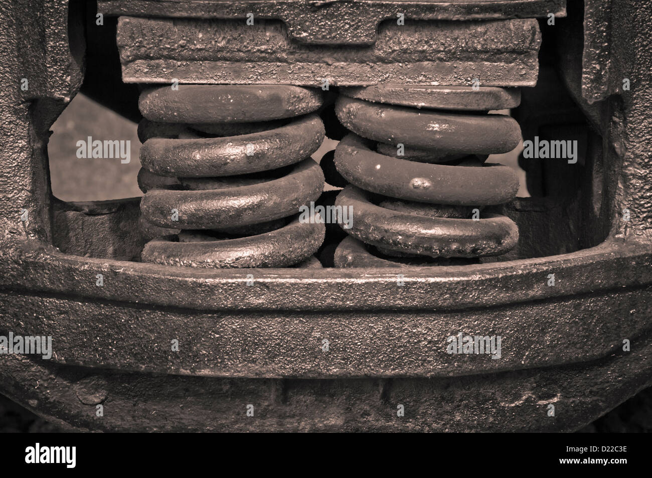 Sprngs auf Waggons in Skagway, Alaska, USA Stockfoto