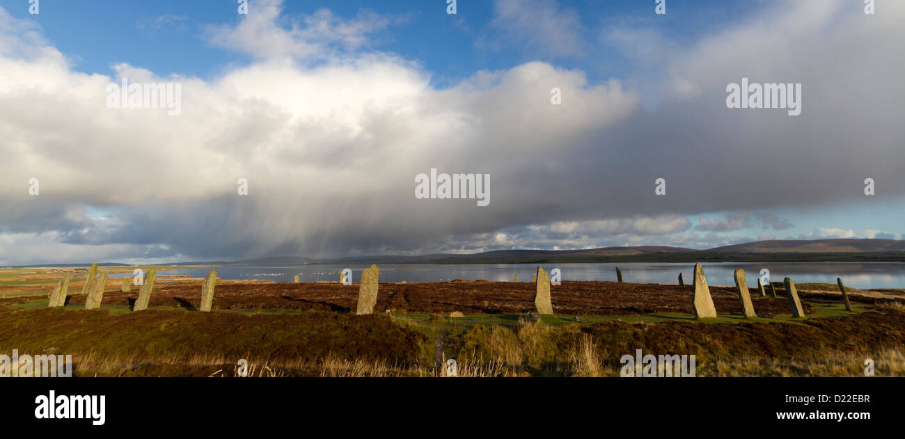 Ring of Brodgar Steinkreis, Orkney Inseln Stockfoto