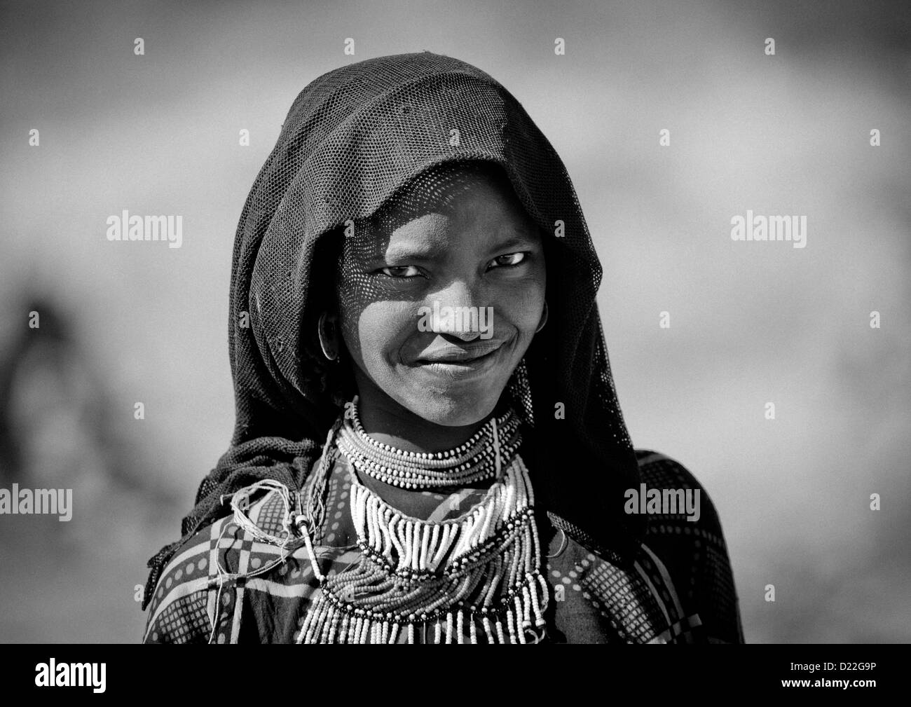 Afar Stammes Mädchen, Assaita, Afar Regional State, Äthiopien Stockfoto