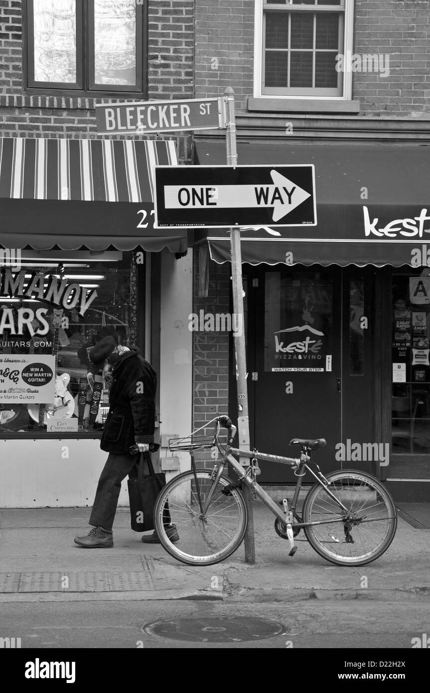 Bleeker Street in New York City Stockfoto