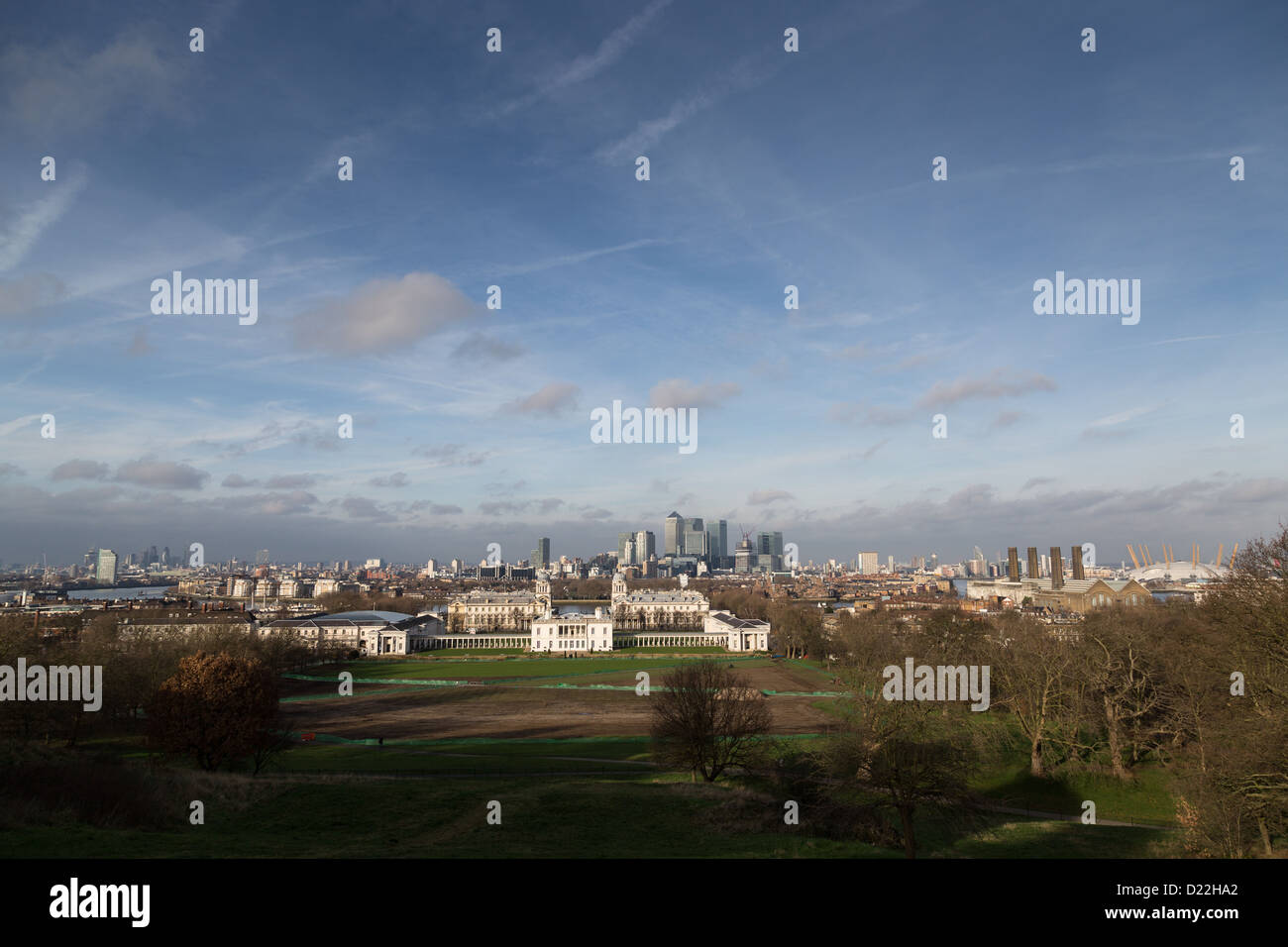 Das National Maritime Museum von Greenwich Park gesehen Stockfoto