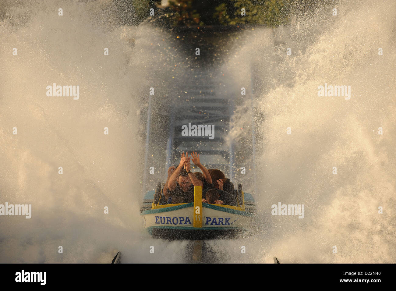 Rust, Deutschland, Wasser-Achterbahn im Europa-Park Rust Stockfoto