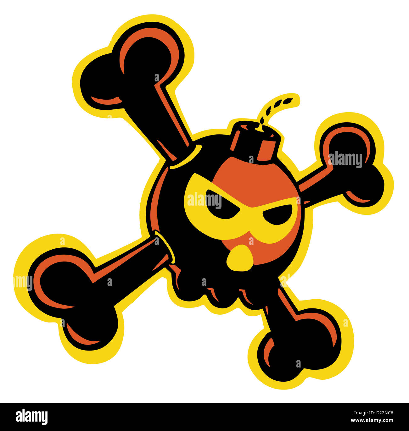 Schädel-Bombe Stockfoto