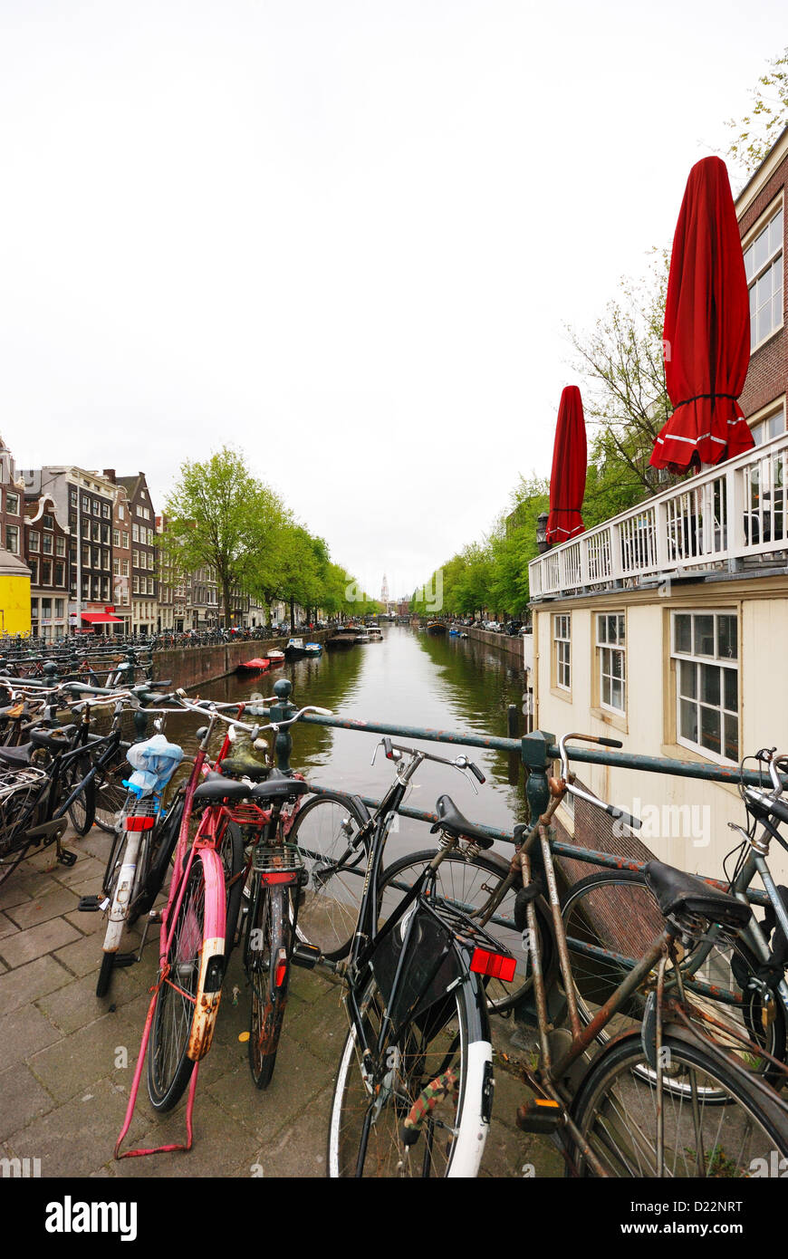 Grachten in Amsterdam Stockfoto