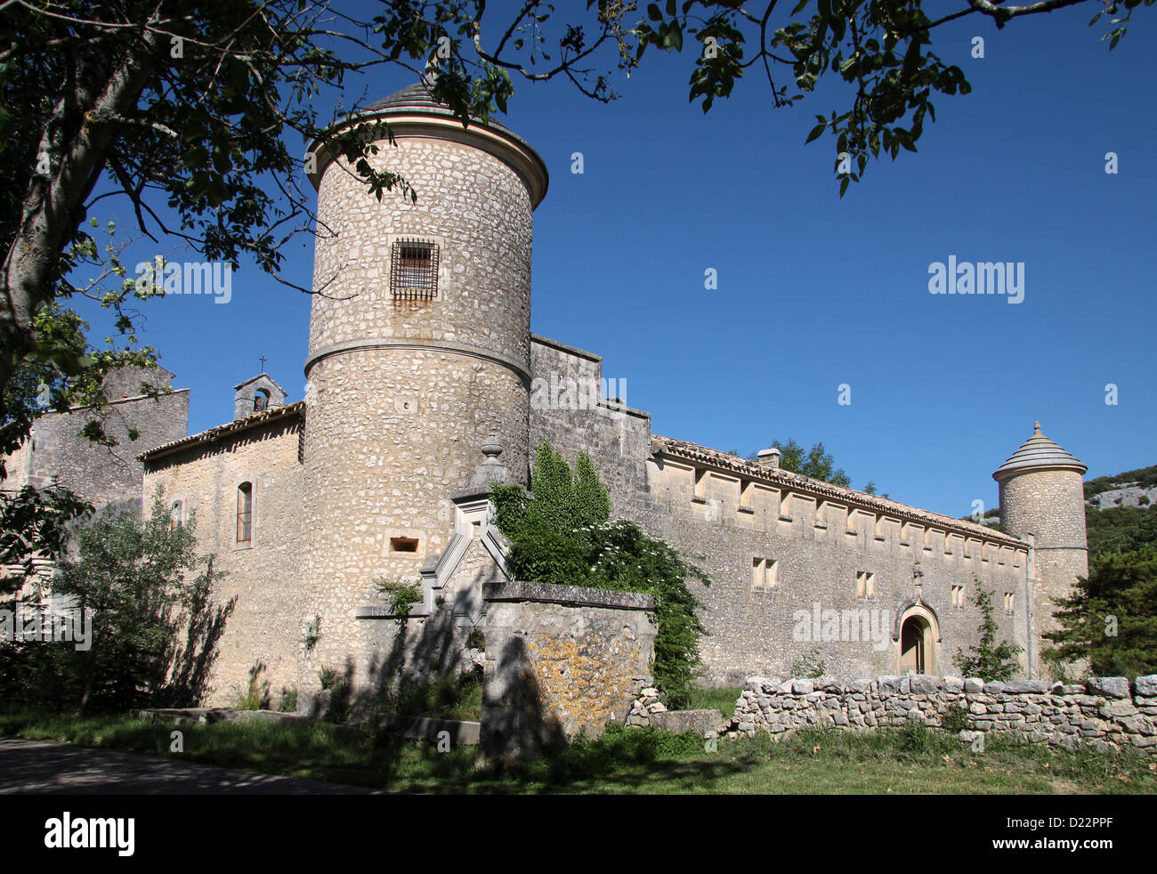 Chateau de Javon in der Nähe von Lioux in der Haute-Provence, Frankreich Stockfoto