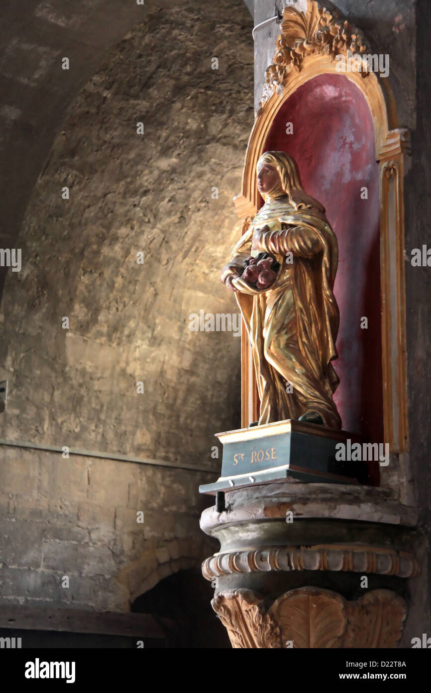 Venasque Dorfkirche in der Haute-Provence in Frankreich Stockfoto