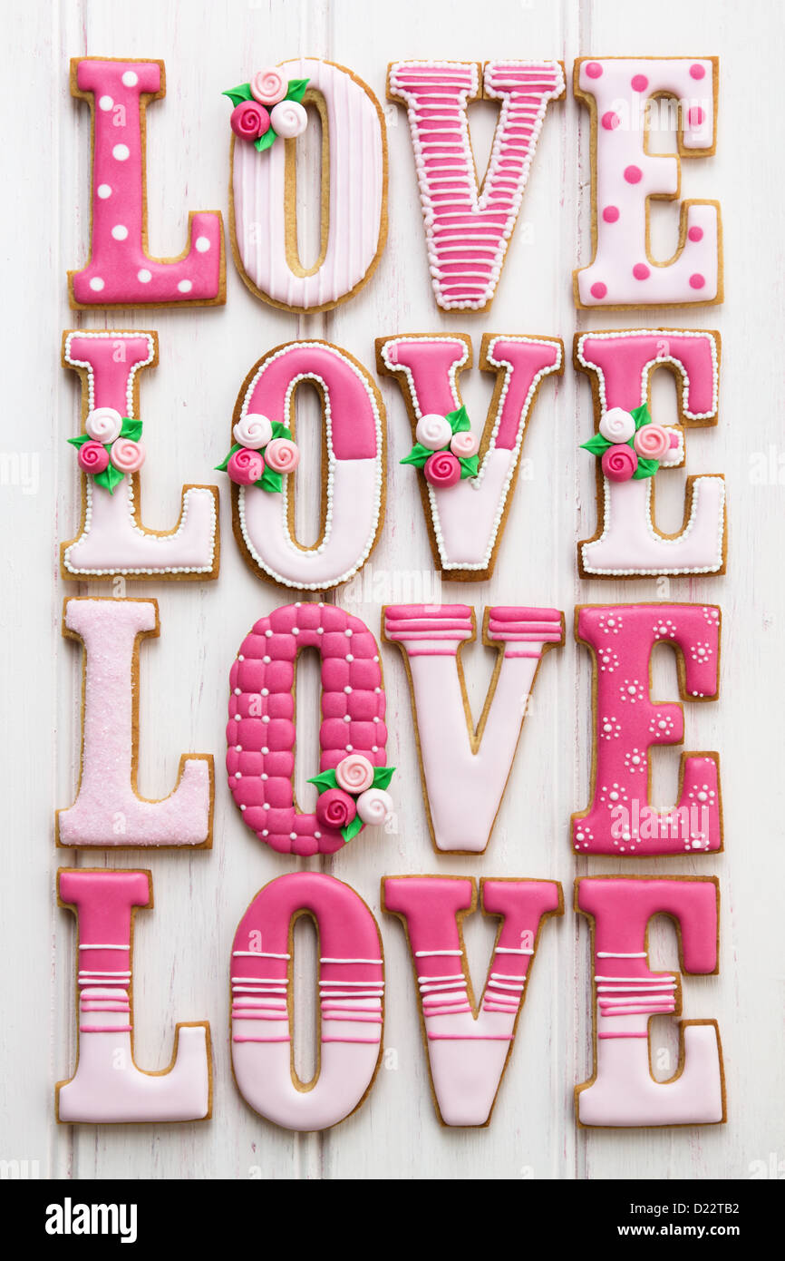 Valentine-cookies Stockfoto