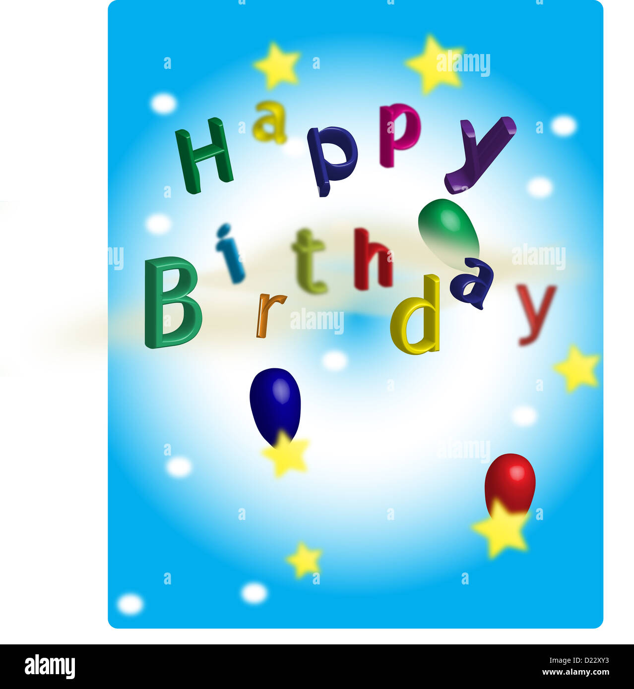 Happy Birthday Postkarte. Stockfoto