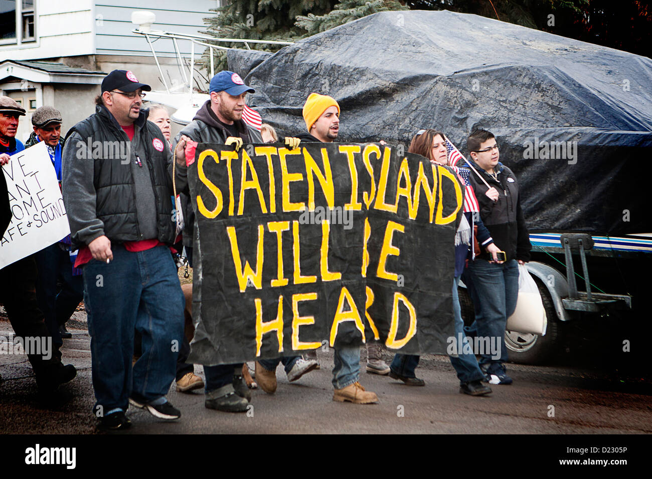 Gehen Sie eine Meile in unsere Schuhe Rallye, Staten Island, New York Stockfoto