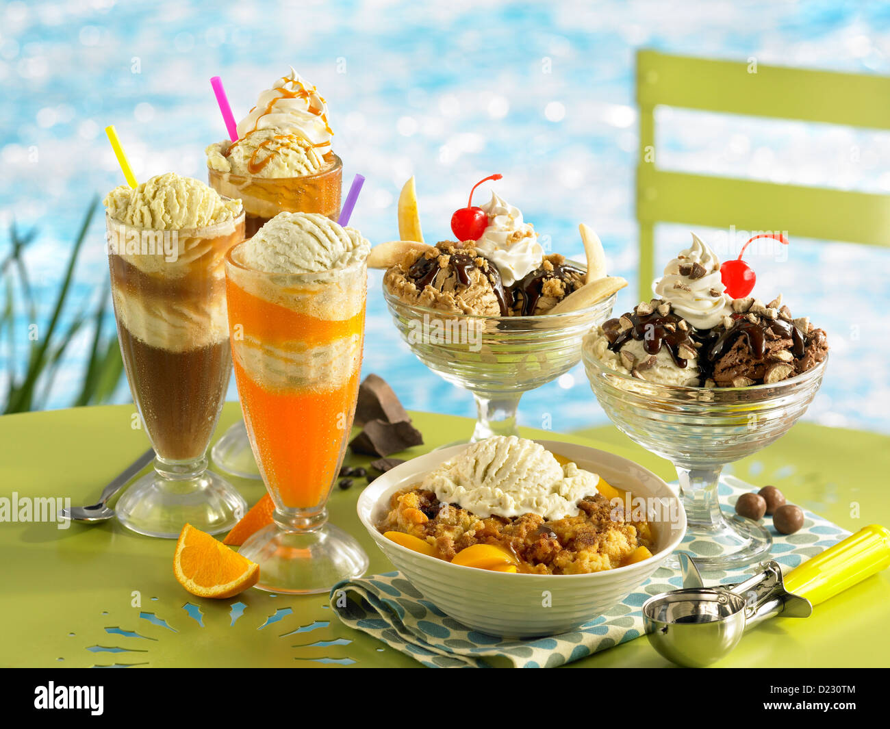 Brunnen-Desserts im freien Stockfoto