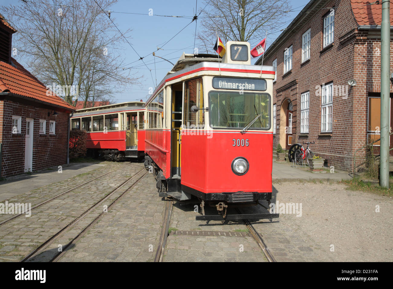 Schönberg, Deutschland, Hamburg Histrorische Straßenbahn Stockfoto