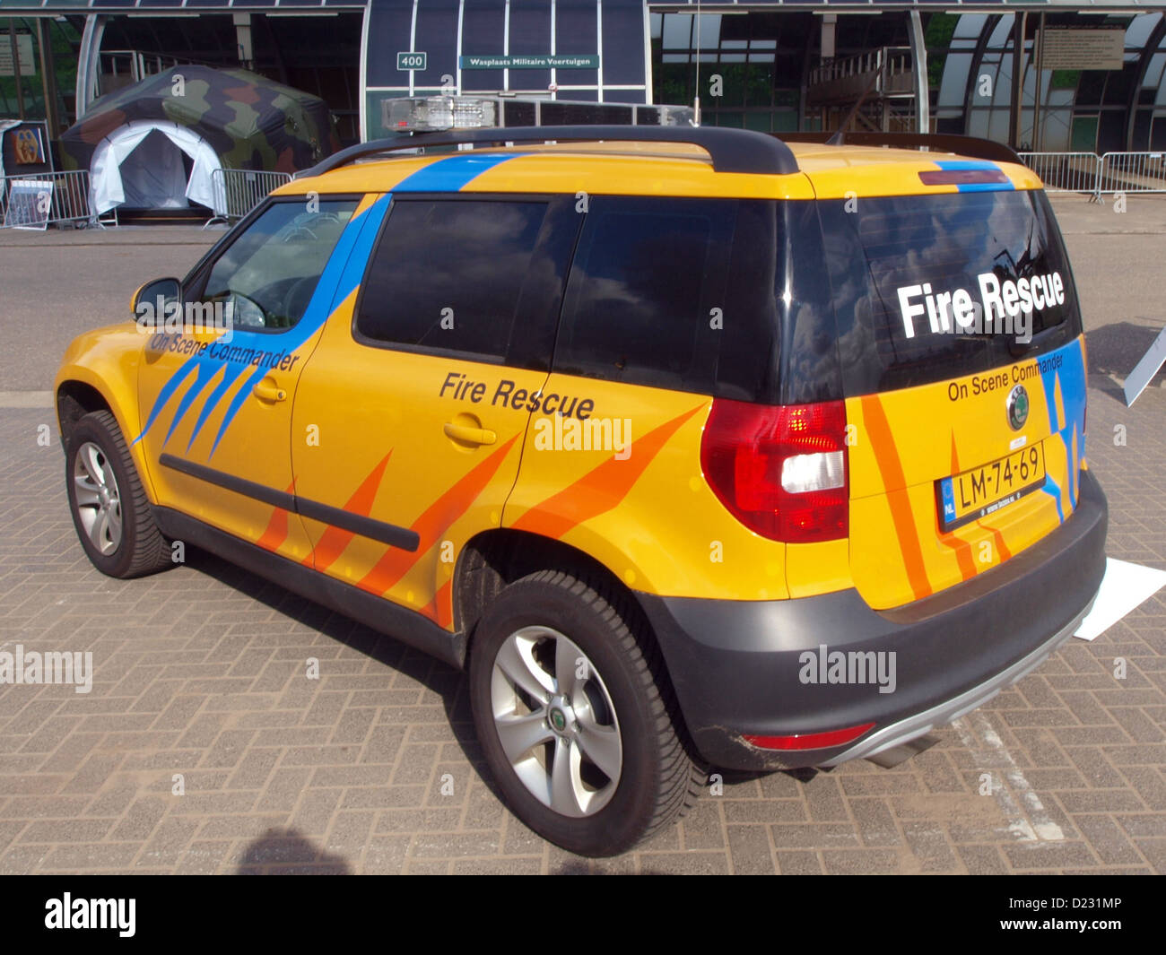 Armee Tag der offenen Tür 2012 in den Niederlanden Oirschot, Skoda Feuerwehr Stockfoto