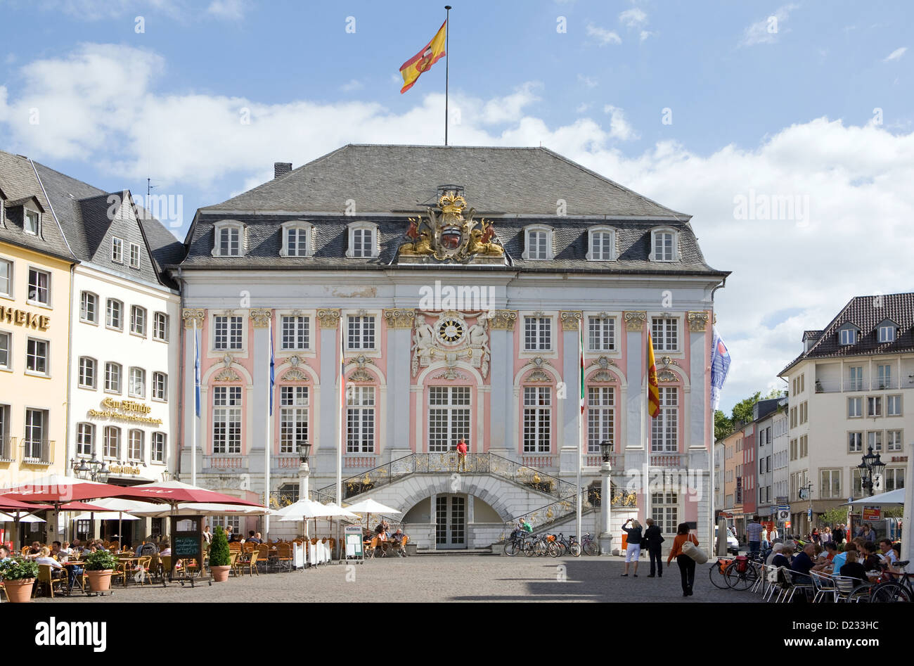 Bonn Deutschland Altes Rathaus Am Marktplatz Stockfoto Bild