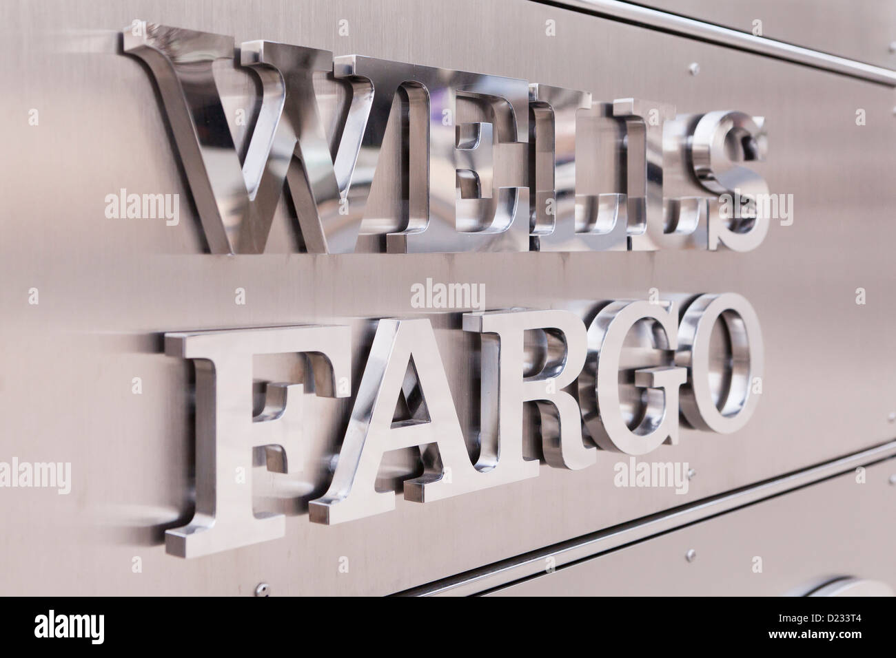 Wells Fargo Bank Zeichen Stockfoto