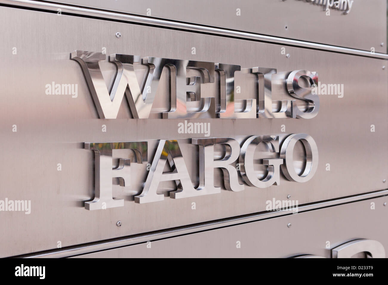 Wells Fargo Bank Zeichen Stockfoto