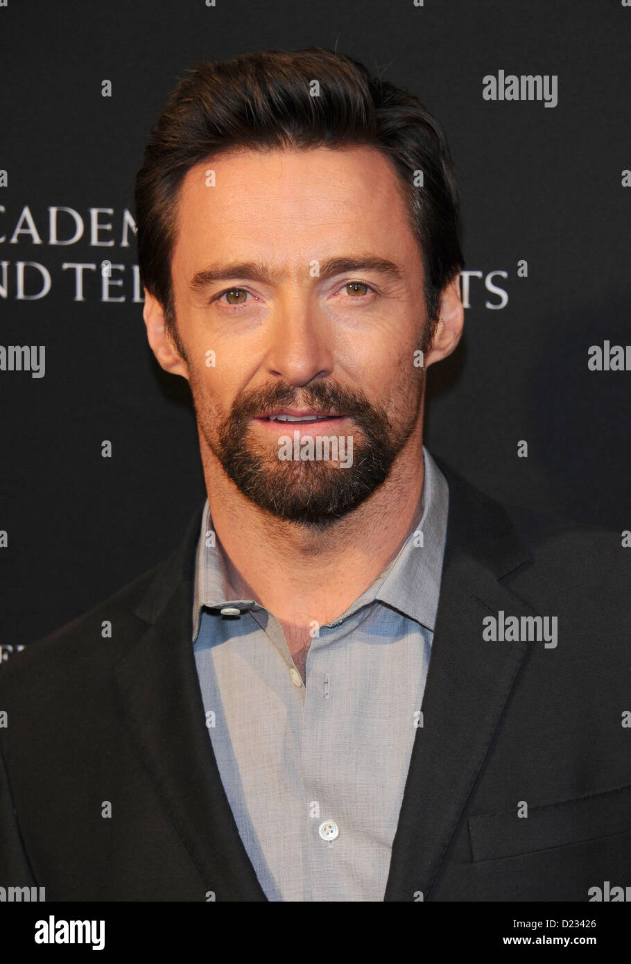 Hugh Jackman kommt bei der BAFTA Awards Saison Tea Party in Beverly Hills, Amerika, 12. Januar 2013 Stockfoto