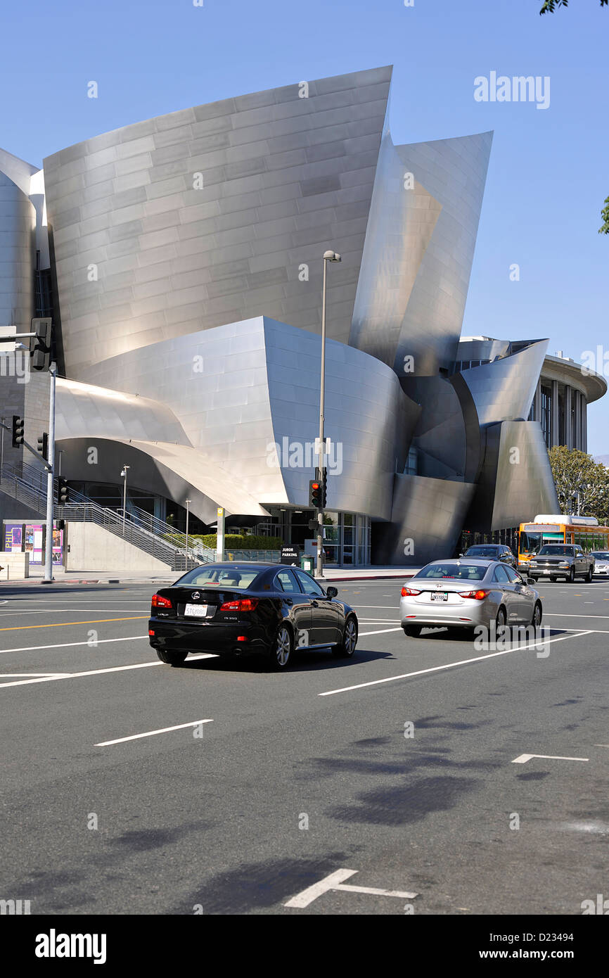 Walt Disney Concert Hall Gebäude, Los Angeles, Kalifornien, von Gehry entworfen. Stockfoto