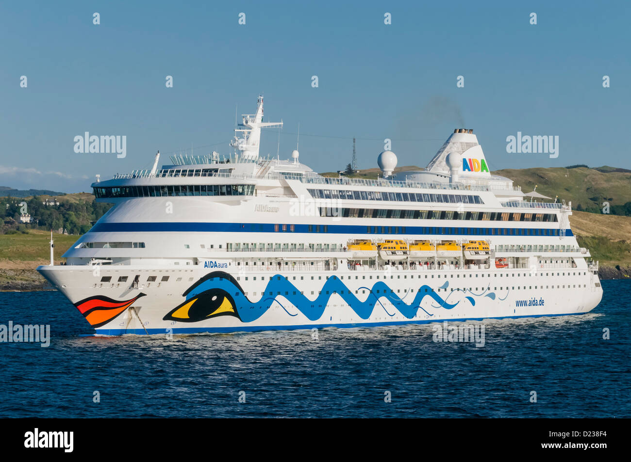 Aida Aura Passagierschiff der Insel Kerrera nr Oban Loch Linnhe Argyll & Bute Schottland Stockfoto