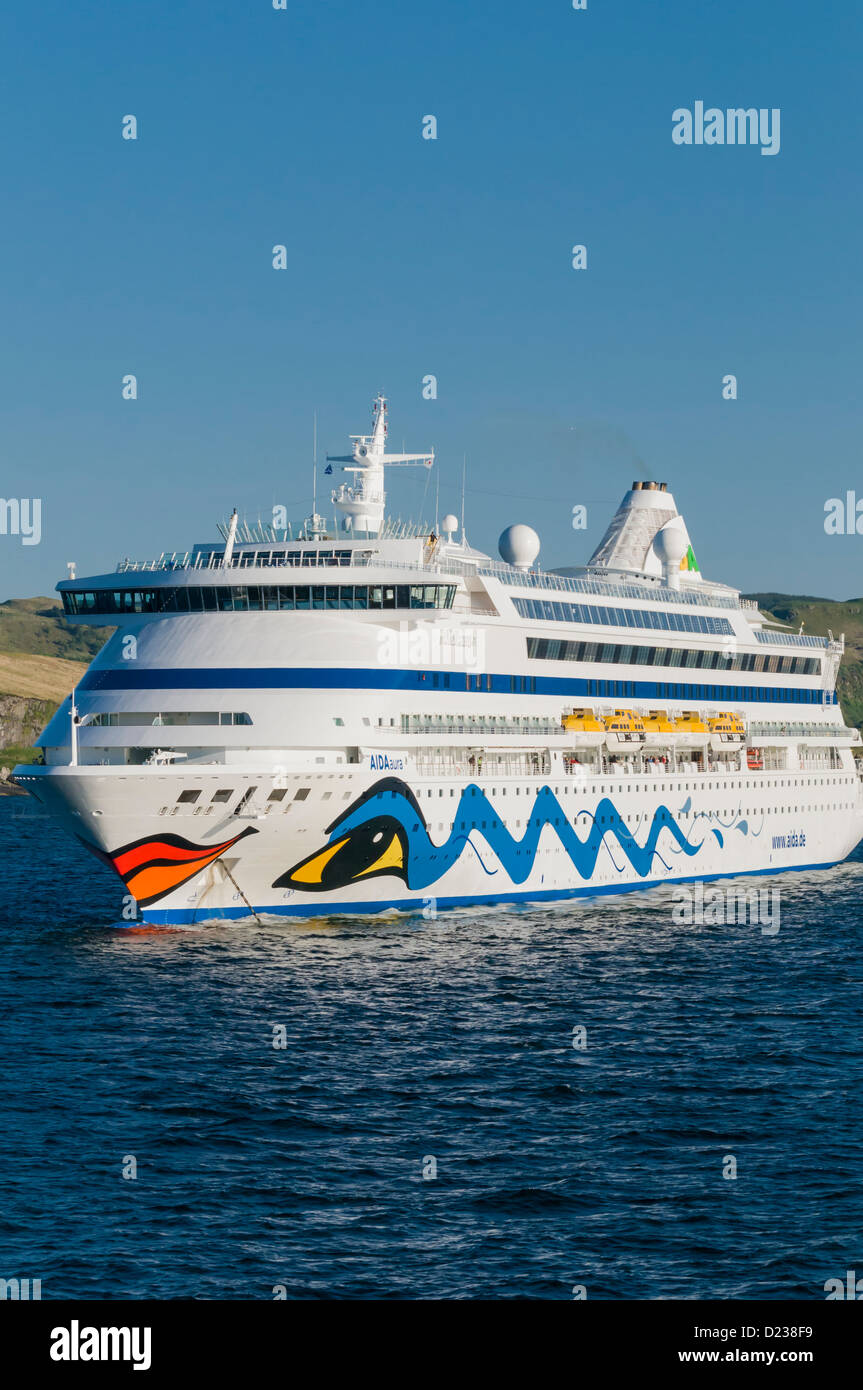 Aida Aura Passagierschiff der Insel Kerrera nr Oban Loch Linnhe Argyll & Bute Schottland Stockfoto