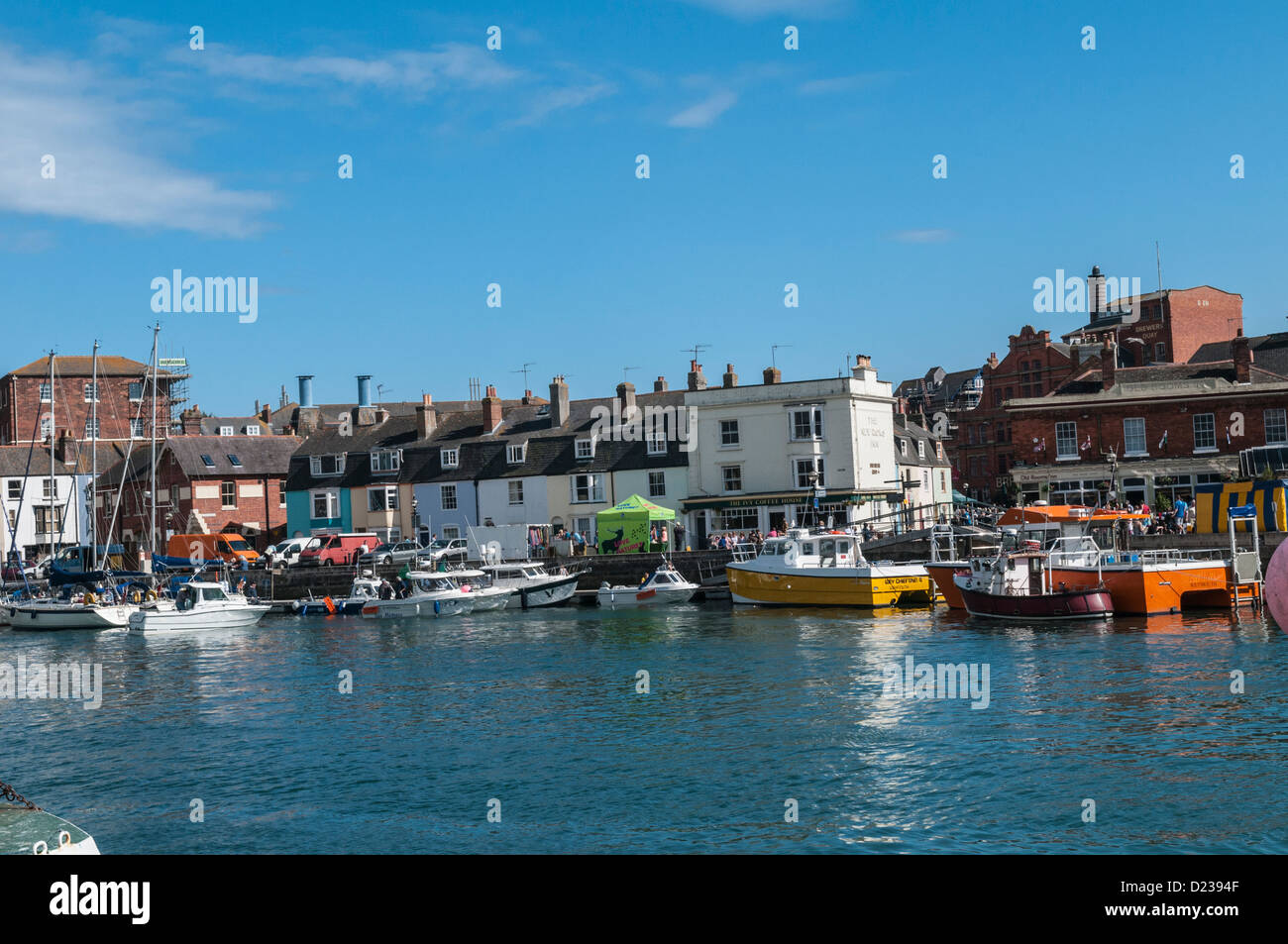 Angeln, Boote Yachten und Sportbooten Weymouth Hafen Dorset-England Stockfoto
