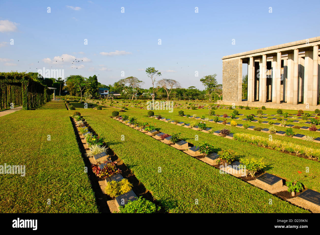 Taukkyan dem zweiten Weltkrieg Friedhof, Lauf durch den Commonwealth-Krieg Gräber Kommission (CWGC) Yangon, Myanmar, Rangoon, Birma Stockfoto